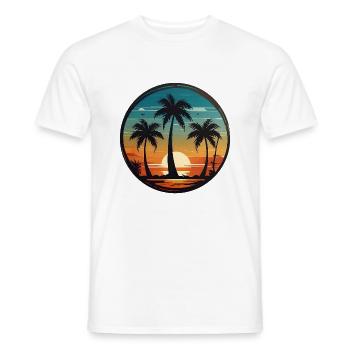 Palm trees about the West - Men's T-Shirt - white - Front - AI Model Male 178 dark (178cm)