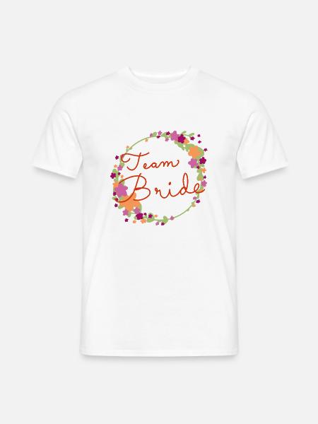 Team Bride Lesbian /Team Braut Lesbisch - Männer T-Shirt - Weiß
