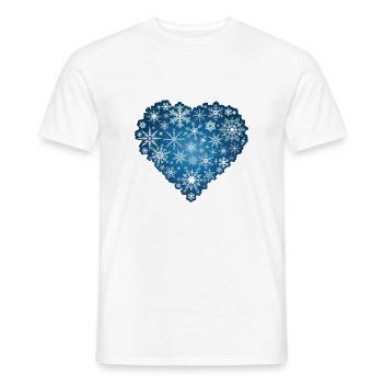 Winter - Männer T-Shirt - Weiß - Vorne - AI Model Male 178 dark (178cm)