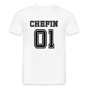 Chefin - Männer T-Shirt - Weiß - Vorne - AI Model Male 178 dark (178cm)
