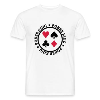 Poker King Design - Männer T-Shirt - Weiß - Vorne - AI Model Male 178 dark (178cm)