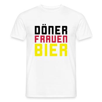 Döner Frauen Bier - Männer T-Shirt - Weiß - Vorne - AI Model Male 178 dark (178cm)