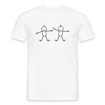 Two children brothers (customizable hair) - Men's T-Shirt - white - Front - AI Model Male 178 dark (178cm)