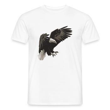 Adler Flug Freiheit Schwarz Weiss - Männer T-Shirt - Weiß - Vorne - AI Model Male 178 dark (178cm)