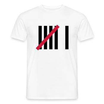 6 Anniversaire - T-shirt homme - blanc - Devant - AI Model Male 178 dark (178cm)