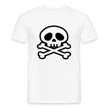 totenkopf piraten - Männer T-Shirt - Weiß - Vorne - AI Model Male 178 dark (178cm)