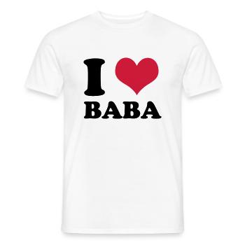j'aime baba - T-shirt homme - blanc - Devant - AI Model Male 178 dark (178cm)