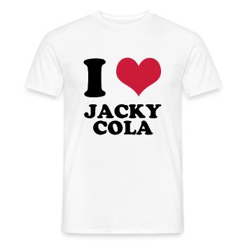 i love jacky cola - Männer T-Shirt - Weiß - Vorne - AI Model Male 178 dark (178cm)