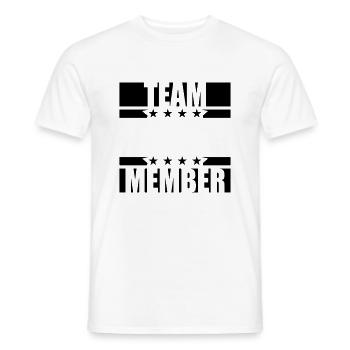 member team crew amis fête membre - T-shirt homme - blanc - Devant - AI Model Male 178 dark (178cm)