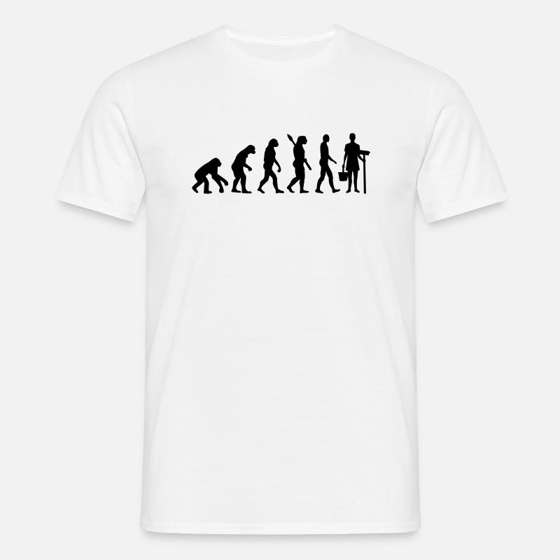 Evolution Cleaning lady - Men's T-Shirt - white