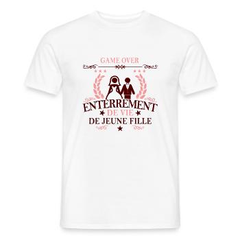 game over enterrement de vie de jeune fille - Männer T-Shirt - Weiß - Vorne - AI Model Male 178 dark (178cm)