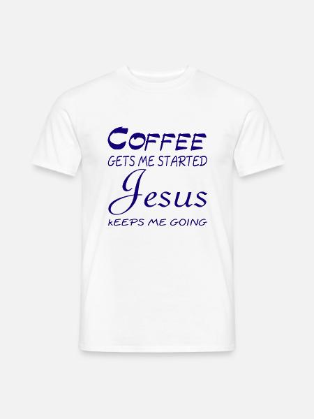 Jesus Christ God Faith - Männer T-Shirt - Weiß