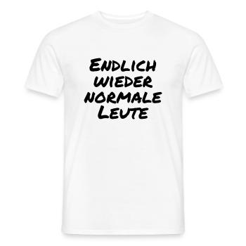 Endlich wieder normale Leute - Männer T-Shirt - Weiß - Vorne - AI Model Male 178 dark (178cm)