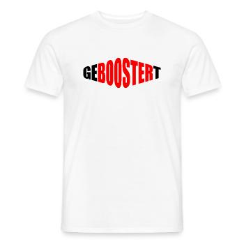 Geboostert - Männer T-Shirt - Weiß - Vorne - AI Model Male 178 dark (178cm)