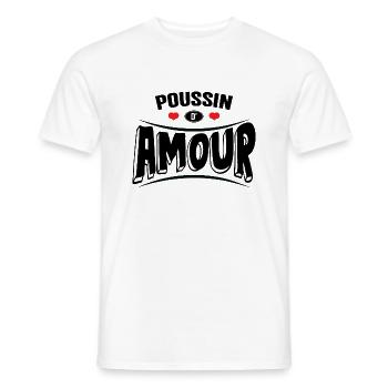 Poussin d'amour - T-shirt homme - blanc - Devant - AI Model Male 178 dark (178cm)