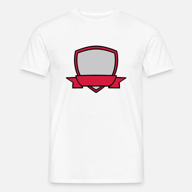 Schild Banner Leer - Männer T-Shirt - Weiß