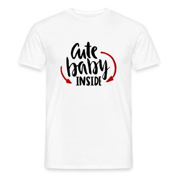 Bébé Mignon Mignon Grossesse Enceinte - T-shirt homme - blanc - Devant - AI Model Male 178 dark (178cm)