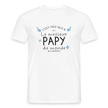 C est moi qui a le meilleur Papy - T-shirt homme - blanc - Devant - AI Model Male 178 dark (178cm)