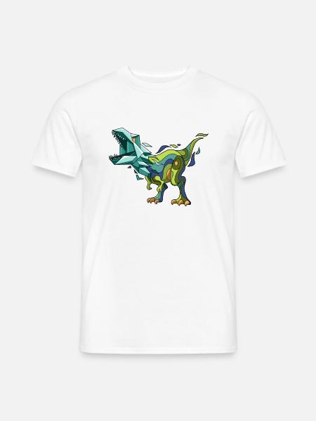 Dinosaurier Dino Abstrakt T-Rex - Männer T-Shirt - Weiß