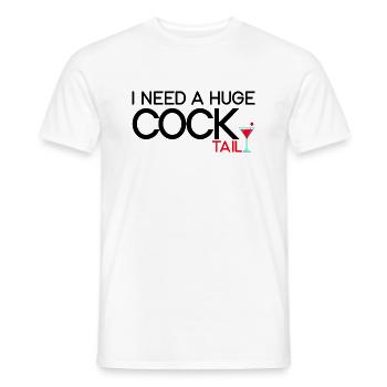 J’ai besoin d’un énorme cocktail 2 - T-shirt homme - blanc - Devant - AI Model Male 178 dark (178cm)