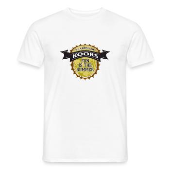 Trademark Koors - fun is the summer - Männer T-Shirt - Weiß - Vorne - AI Model Male 178 dark (178cm)