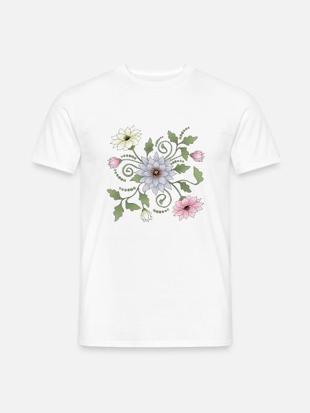 Fleur - T-shirt homme - blanc