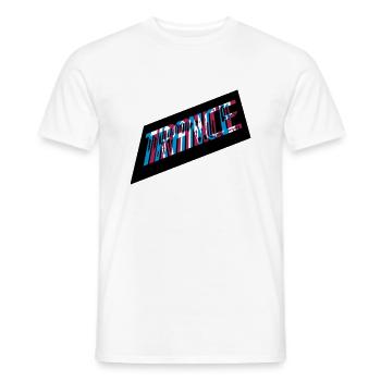 Conception de transe d’effets 3D - T-shirt homme - blanc - Devant - AI Model Male 178 dark (178cm)