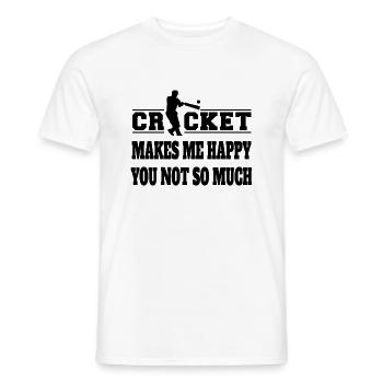 Cricket Team Cricket Gift Saying Cricket Fan - Men's T-Shirt - white - Front - AI Model Male 178 dark (178cm)