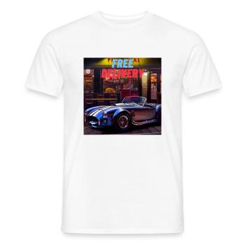 FREE DELIVERY - Männer T-Shirt - Weiß - Vorne - AI Model Male 178 dark (178cm)