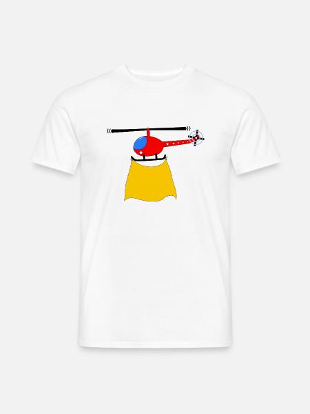 Hubschrauber Kinderparty - Männer T-Shirt - Weiß