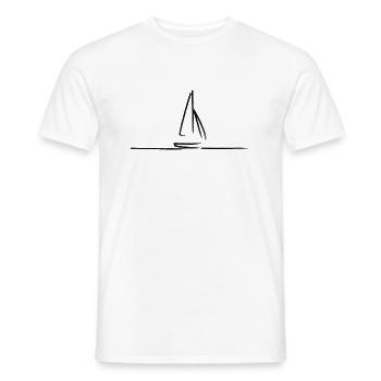 Segeln Segelboot Retro - Männer T-Shirt - Weiß - Vorne - AI Model Male 178 dark (178cm)