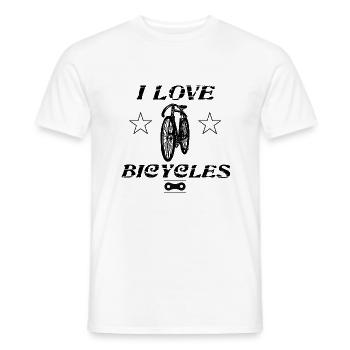 I LOVE BICYCLES - T-shirt homme - blanc - Devant - AI Model Male 178 dark (178cm)