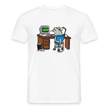 Working hard - Men's T-Shirt - white - Front - AI Model Male 178 dark (178cm)