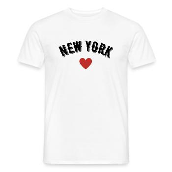 New York - Men's T-Shirt - white - Front - AI Model Male 178 dark (178cm)