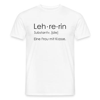 Lehrerin Lehrerinnen Schule Pädagogin Unterricht - Männer T-Shirt - Weiß - Vorne - AI Model Male 178 dark (178cm)