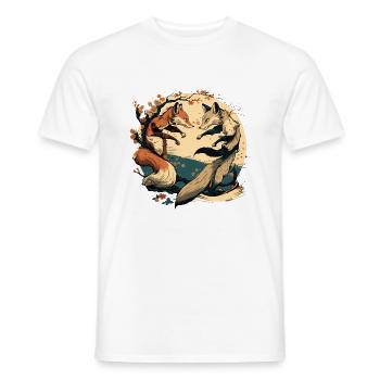FOX 7 - Men's T-Shirt - white - Front - AI Model Male 178 dark (178cm)