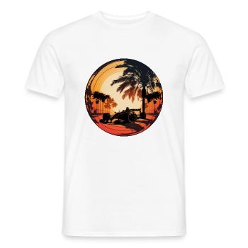 Sonnenuntergang - Männer T-Shirt - Weiß - Vorne - AI Model Male 178 dark (178cm)