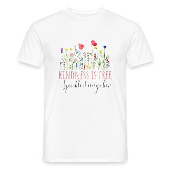 Freundlichkeit ist kostenlos, streuen Sie sie überall - Männer T-Shirt - Weiß - Vorne - AI Model Male 178 dark (178cm)