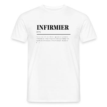 Infirmier: Définition Amusante - Super Cadeau - T-shirt homme - blanc - Devant - AI Model Male 178 dark (178cm)