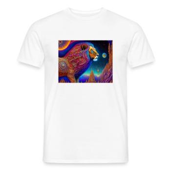 Lion - T-shirt homme - blanc - Devant - AI Model Male 178 dark (178cm)