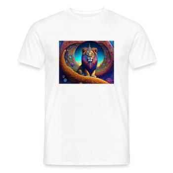 Lion - T-shirt homme - blanc - Devant - AI Model Male 178 dark (178cm)