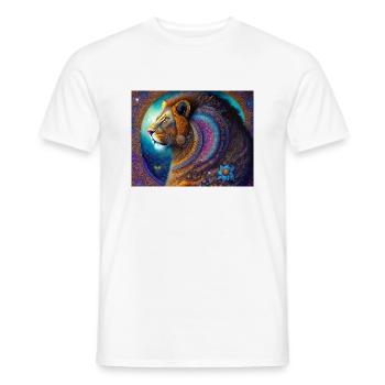 Lion - T-shirt homme - blanc - Devant - AI Model Male 178 dark (178cm)