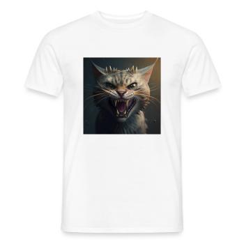 Cat Katze - Männer T-Shirt - Weiß - Vorne - AI Model Male 178 dark (178cm)