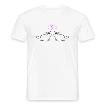 fat unicorns love - Männer T-Shirt - Weiß - Vorne - AI Model Male 178 dark (178cm)