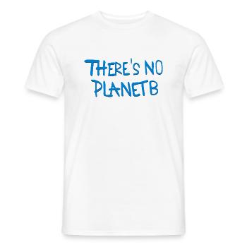 Il n’y a pas de planète B - Slogan du symbole de protection du climat - T-shirt homme - blanc - Devant - AI Model Male 178 dark (178cm)