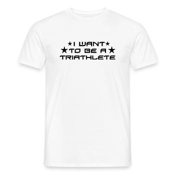 Triathlon Natation Bike Run Marathon - T-shirt homme - blanc - Devant - AI Model Male 178 dark (178cm)