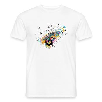 Musique en folie - T-shirt homme - blanc - Devant - AI Model Male 178 dark (178cm)