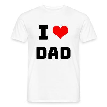 i love DAD - Men's T-Shirt - white - Front - AI Model Male 178 dark (178cm)