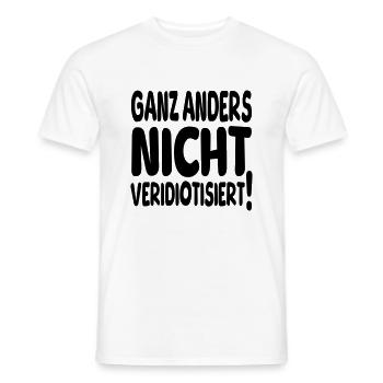 ganz anders nicht - Männer T-Shirt - Weiß - Vorne - AI Model Male 178 dark (178cm)