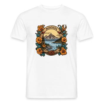 Montana - Männer T-Shirt - Weiß - Vorne - AI Model Male 178 dark (178cm)